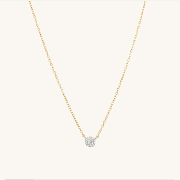 Pavé Diamond Round Necklace